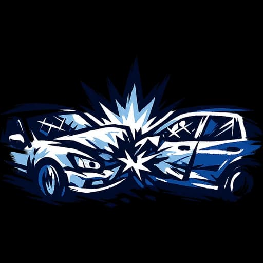 A car mid-collision